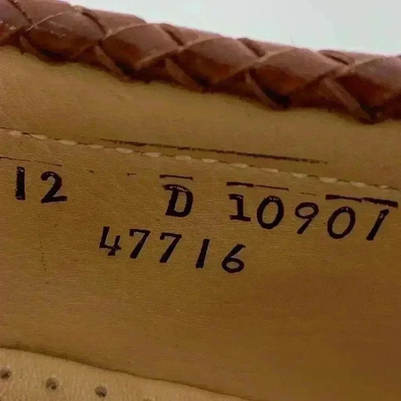 Allen Edmonds Maxfield mens size 12 brown leather tassel penny slip on - Picture 12 of 13